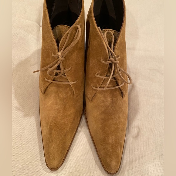 New Coach tan suede booties size 10 made in Italy - Picture 7 of 14